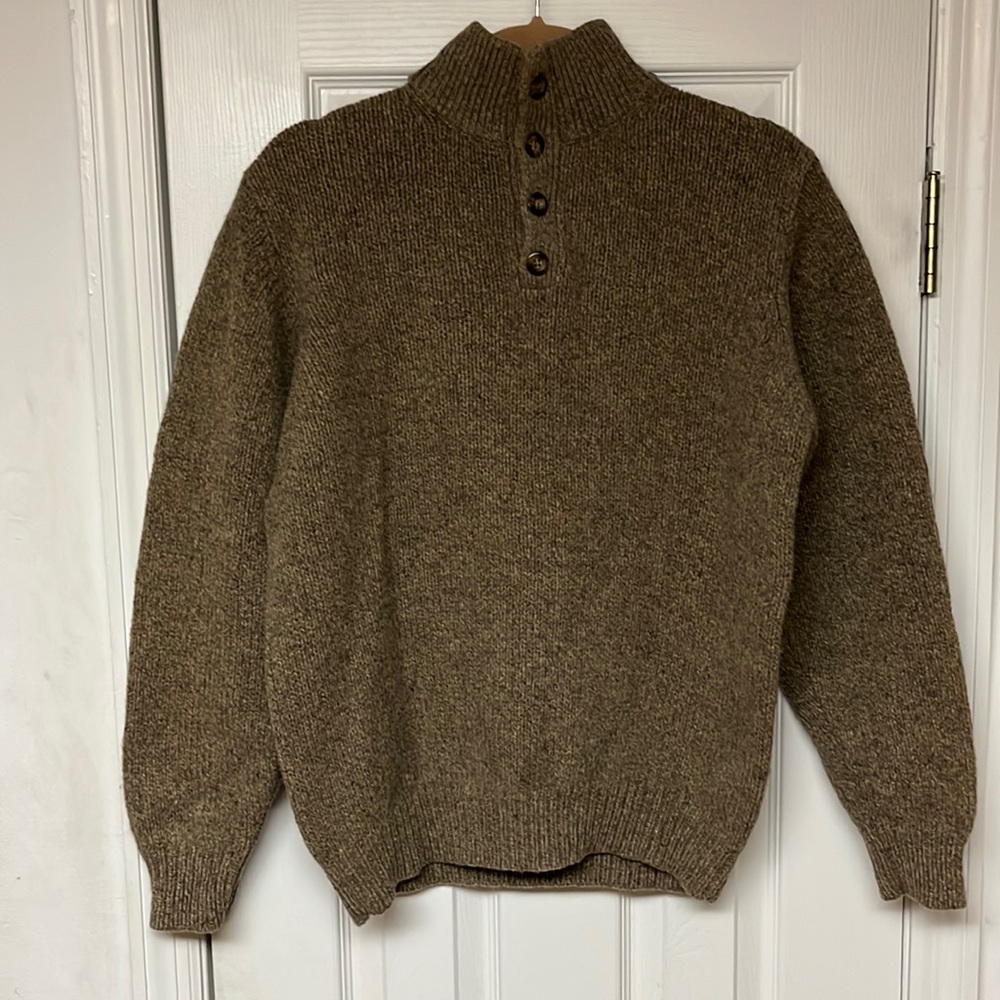 Vintage L.L. Bean Men’s 100% Lambswool Earth Tone Pullover Sweater